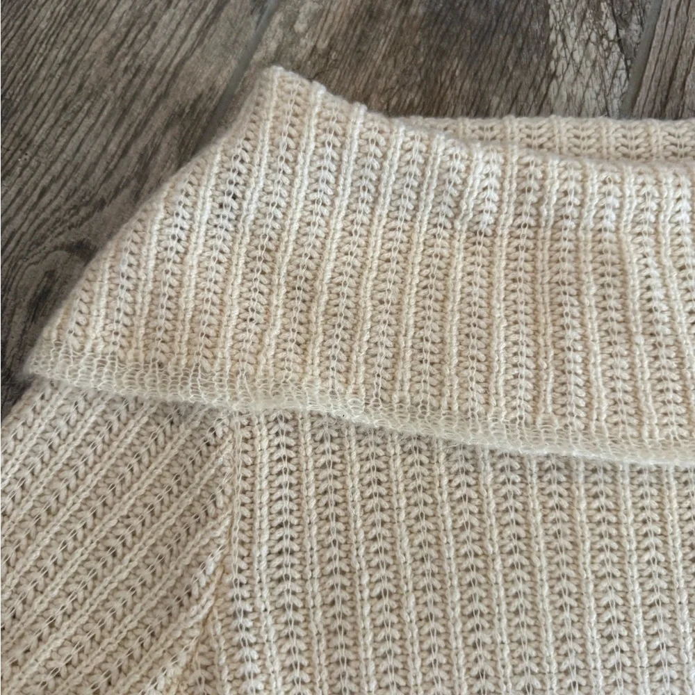 Ann Taylor Cream Cowl Neck Sweater